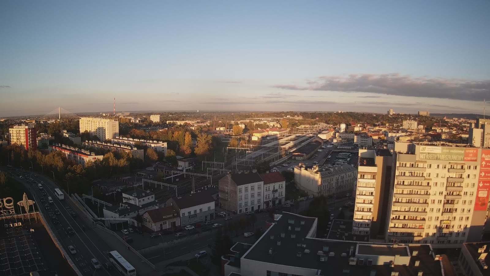 Widok z kamery Dworzec PKP w Rzeszowie