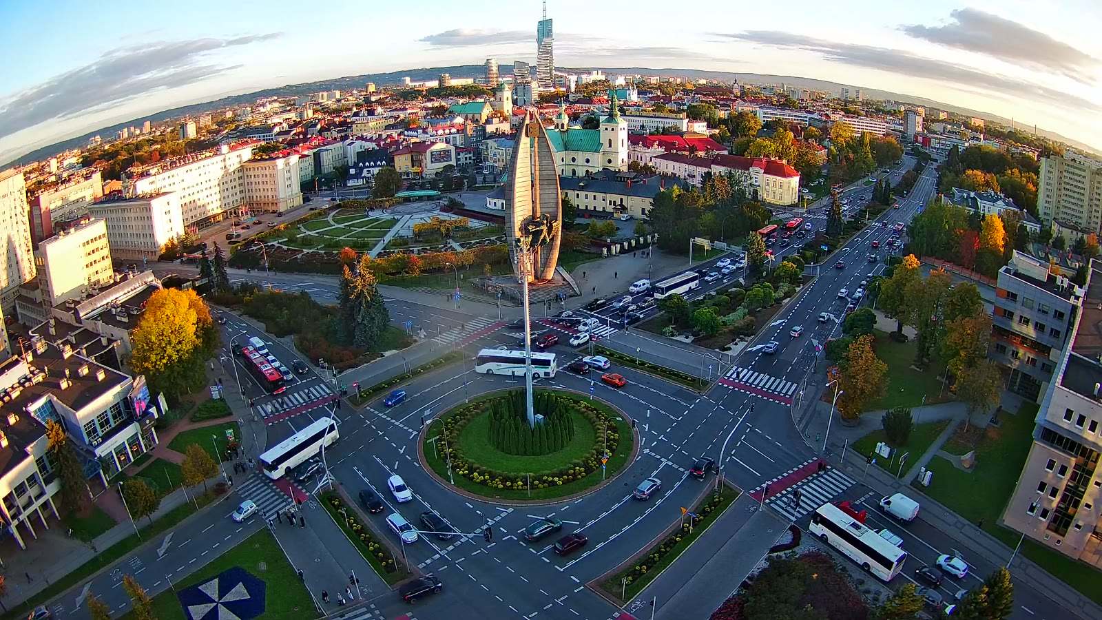 Widok z kamery Pomnik w Rzeszowie